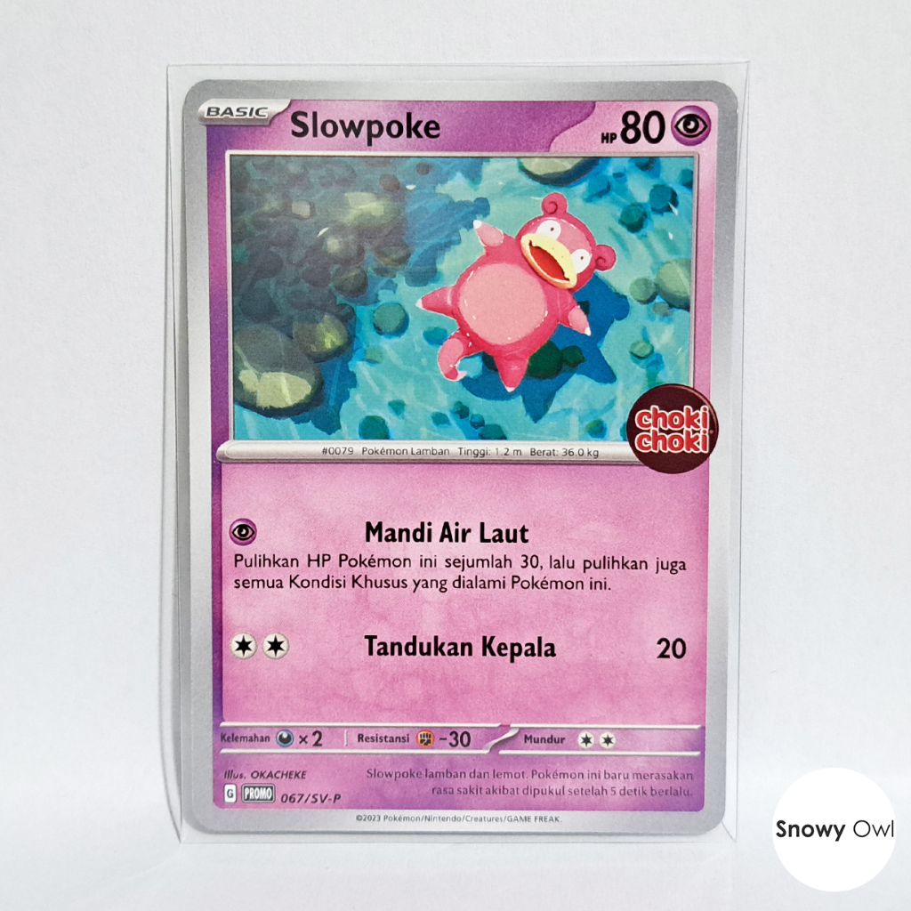 Slowpoke 067/SV-P Exclusive Choki Choki Stamp Promo Pokemon TCG Card Indonesia Original