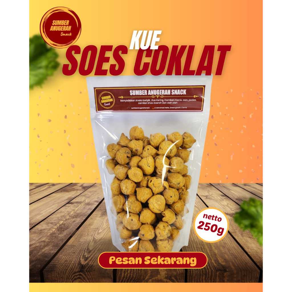 

Kue Soes coklat/ Sus Coklat lumer renyah 350g