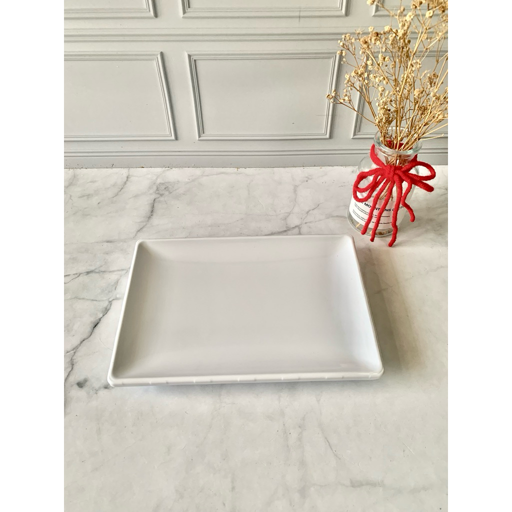 Piring Melamin 1 PCS - Piring Melamin Persegi Onyx