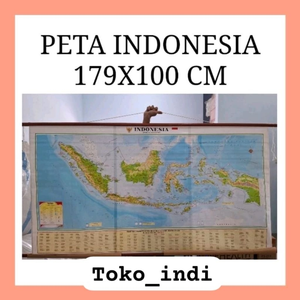 

Peta Indonesia 179x100 cm