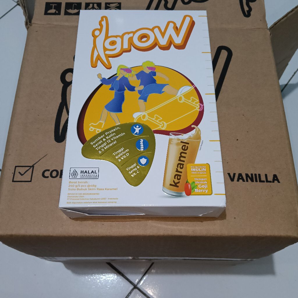 

igrow karamel caramel susu tumbuh kembang penambah tinggi badan isi 5 shacet
