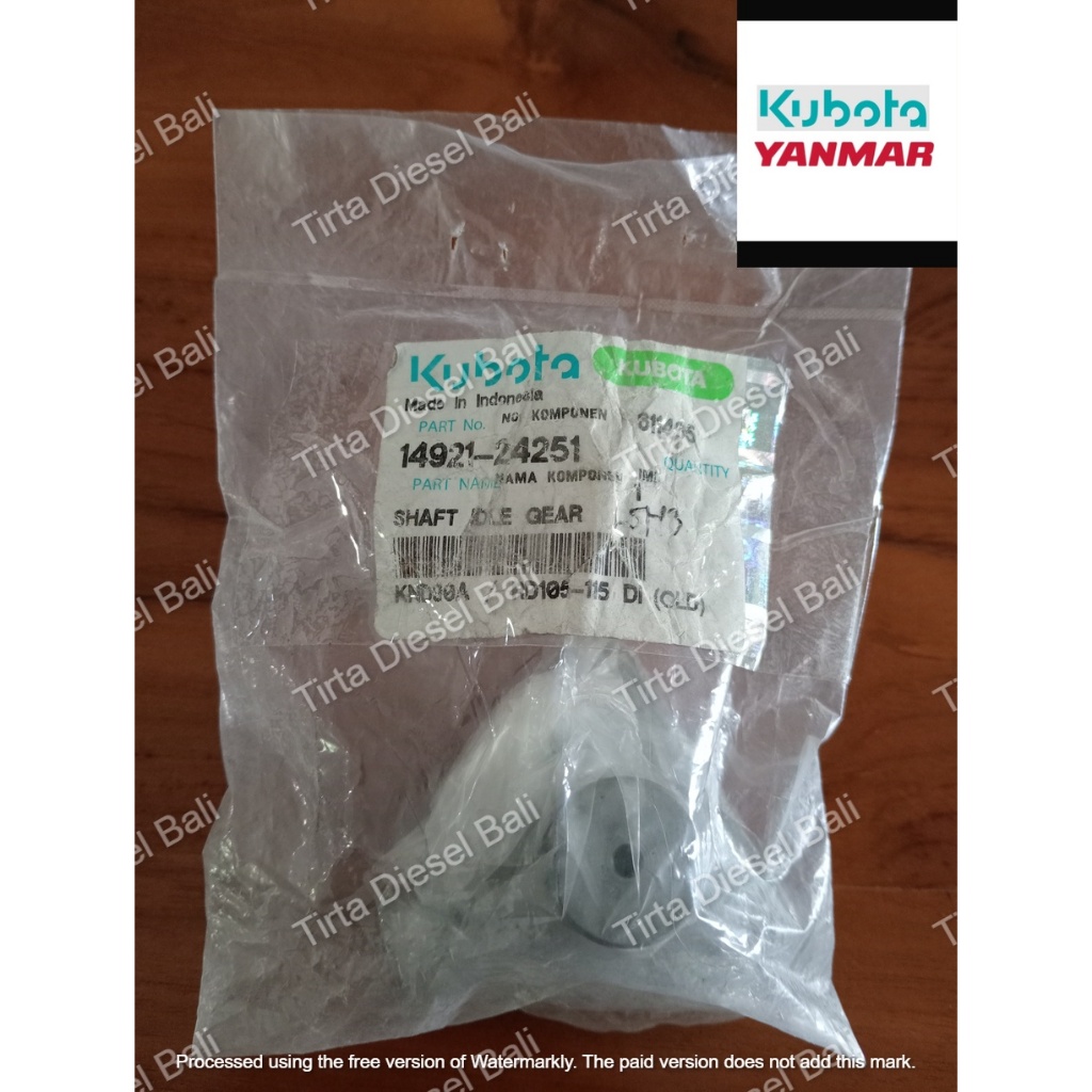 KUBOTA SHAFT IDLE GEAR AS DUDUKAN GIGI PENGHUBUNG DIESEL KND90A / RD105- 115 DI (OLD) model lama 149
