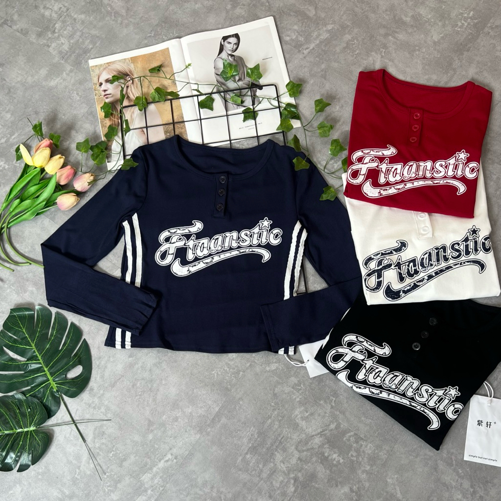 kaos import lengan panjang kaos wanita