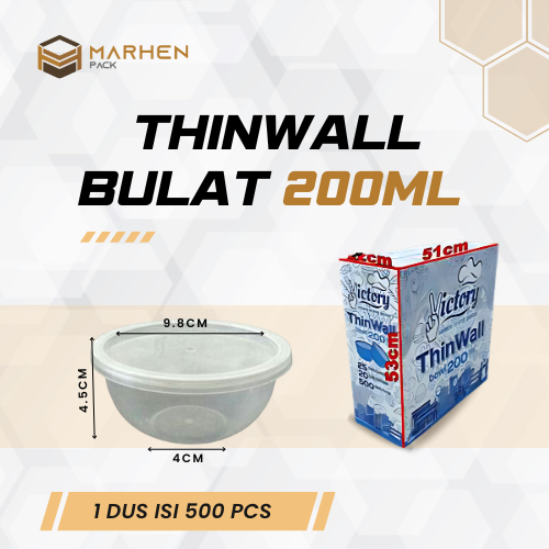KARGO PER DUS Thinwall Bulat / Thinwall Bowl / Thinwall Round / 200ml 400ml 500ml 750ml