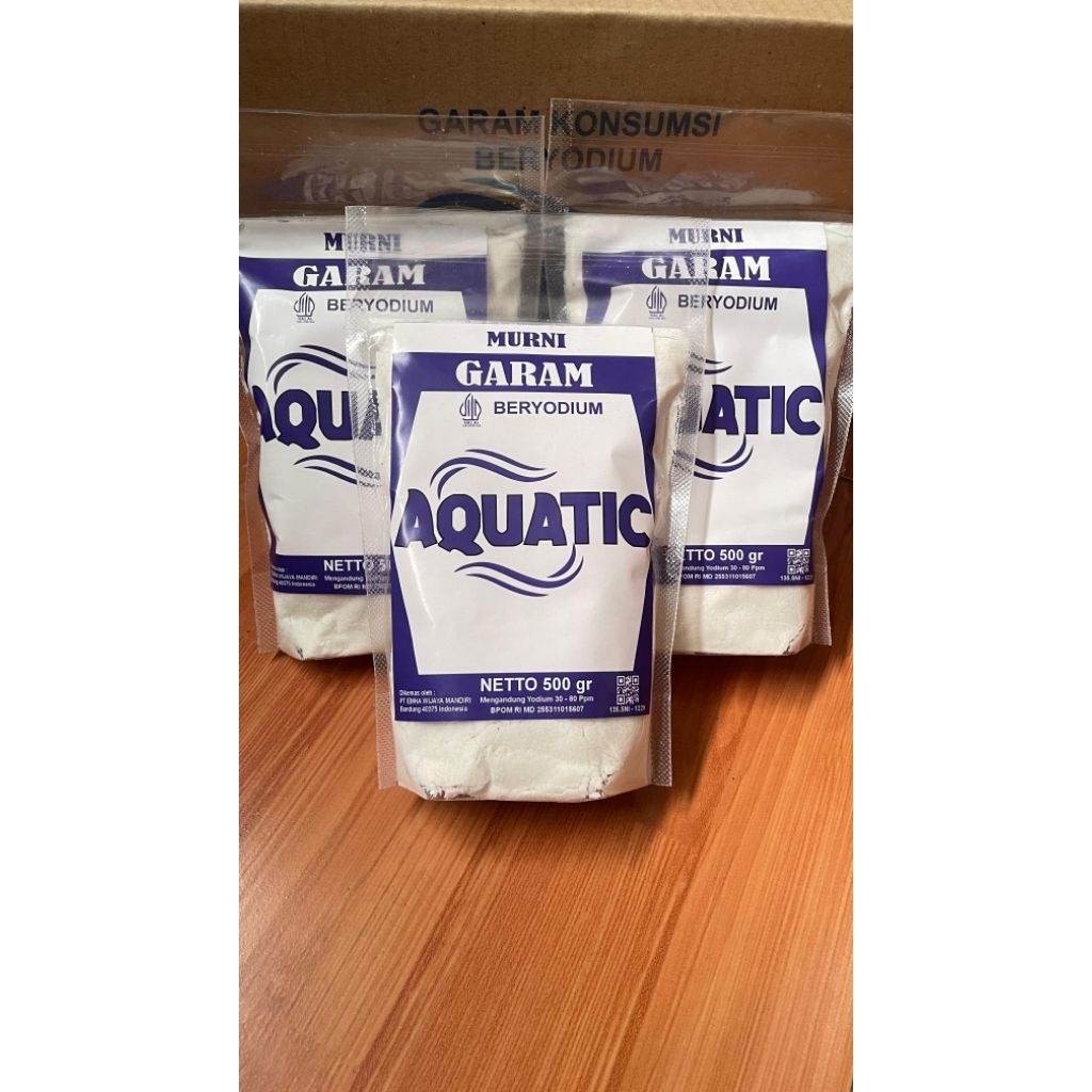 

Garam Aquatic 1pcs 500gram Beryodium Bumbu Dapur Halus Putih Bersih Masak Uyah Salt Rempah Masakan Penyedap.
