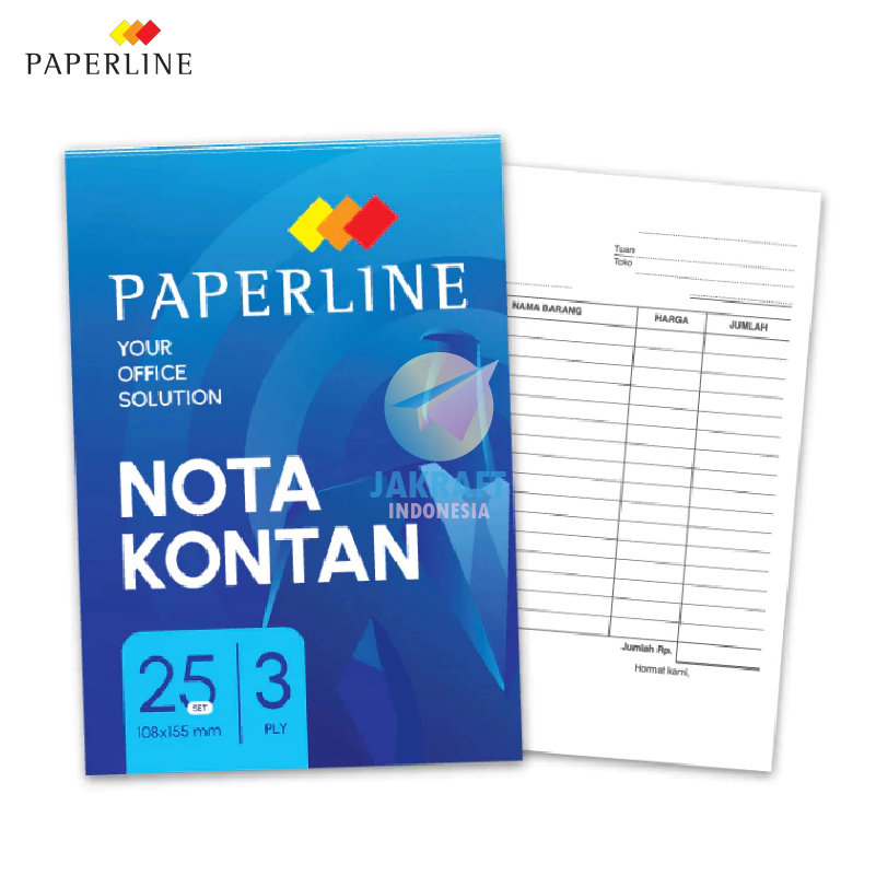 

(10 Pcs) GROSIR Buku Nota Kontan Kecil A6 PAPERLINE 1 Ply PPL-NK-K1-TK / 2 Ply PPL-NK-K2-NCR-TK / 3