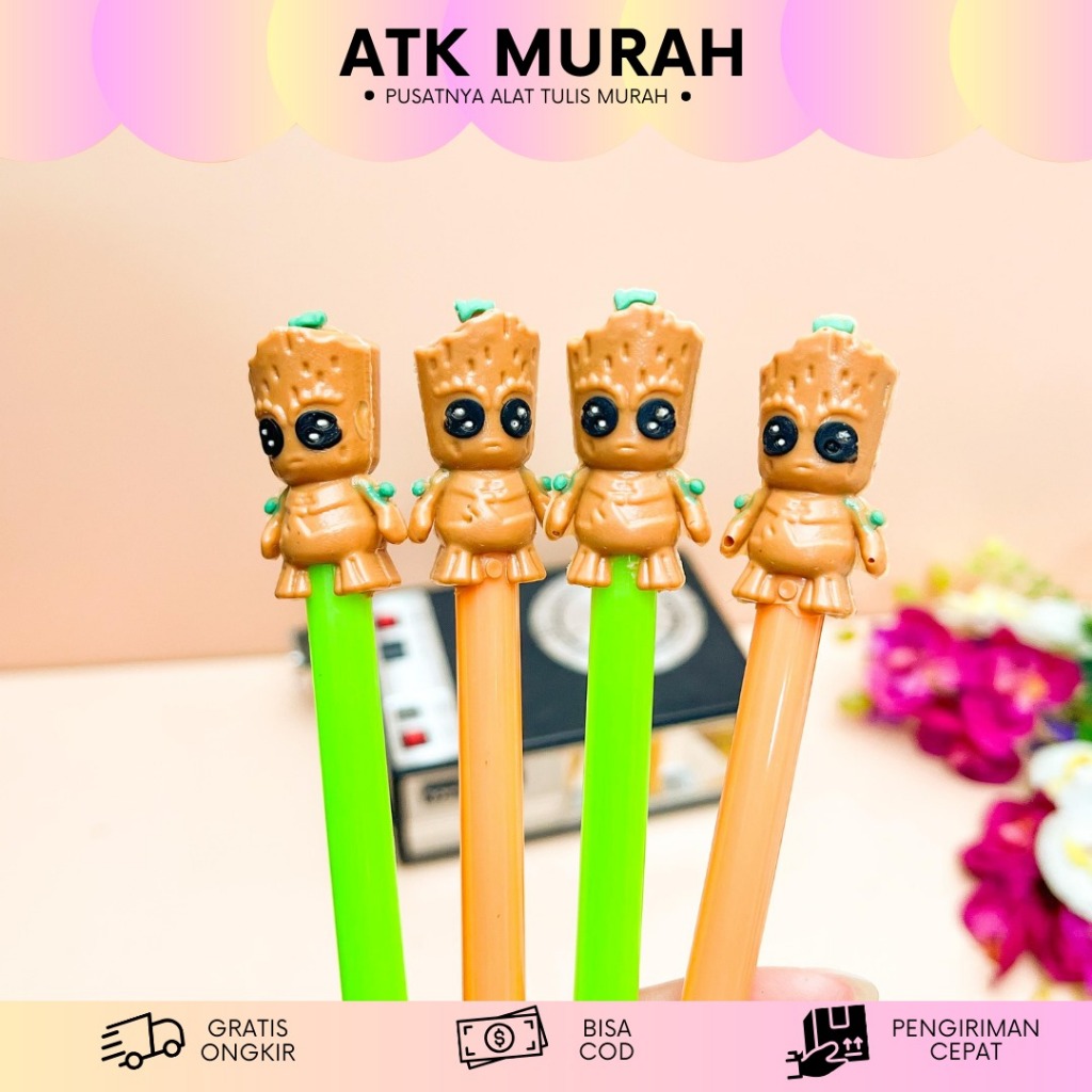 

PULPEN GEL GAMBAR BABY GROOT PGK-1443 PULPEN LUCU ALAT TULIS SEKOLAH IMUT MURAH TERJANGKAU
