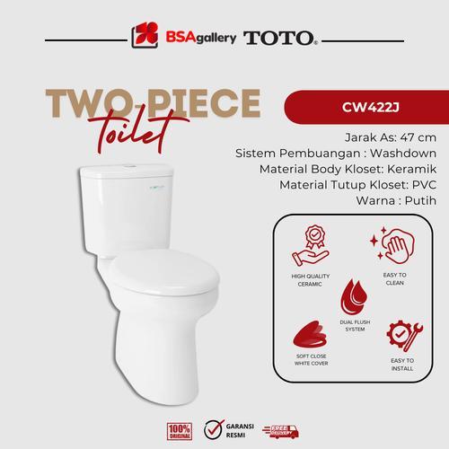 KLOSET DUDUK TOTO CW 422 J/ SW422JP ORI MURAH DUAL FLUSH / KLOSET TOTO