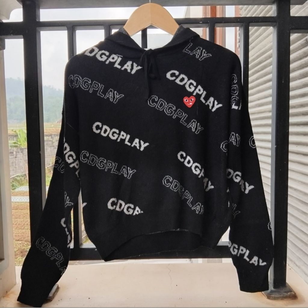 HOODIE SWEATER CDG PLAY BLACK