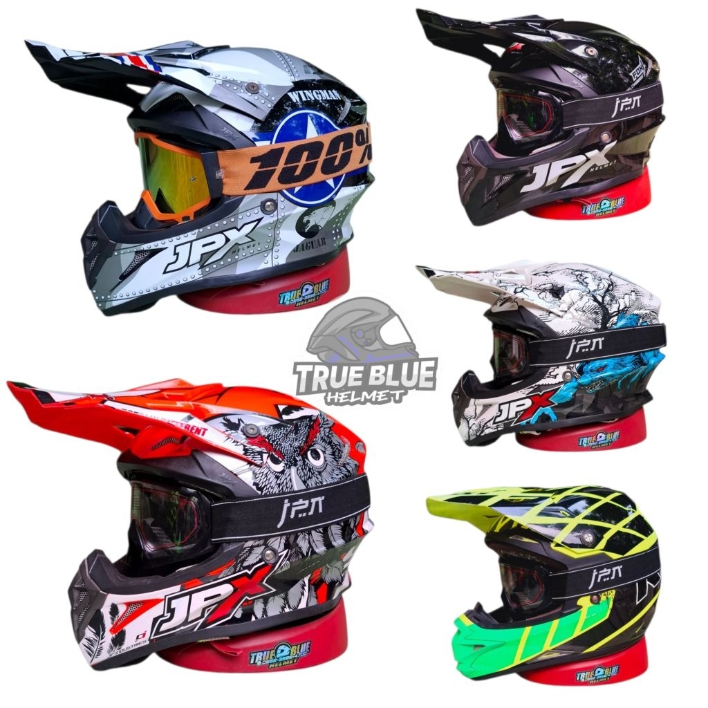 Helm Cross + Kacamata Gogle (Second) | Cross JPX | Cross KYT Original