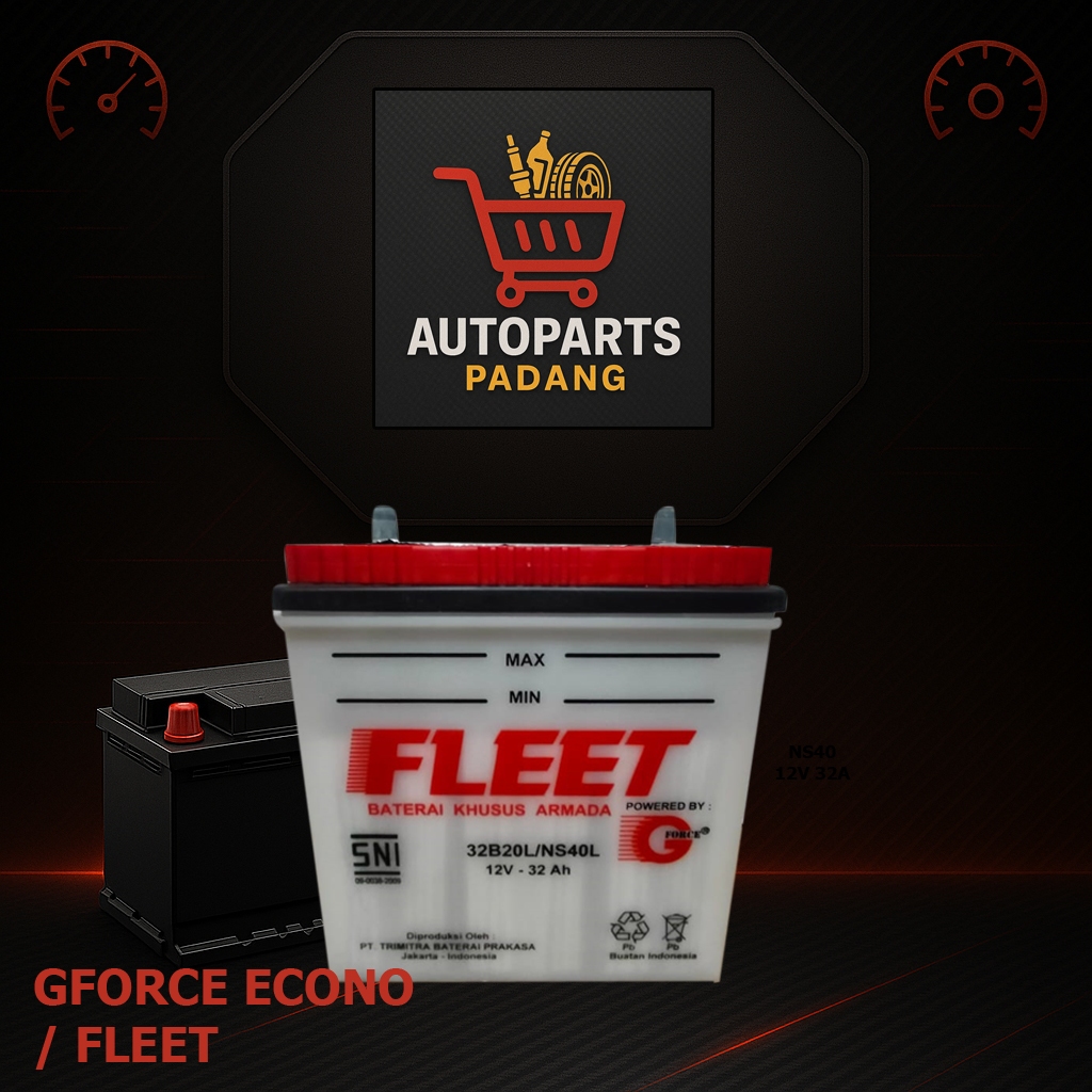 Aki Basah GForce Fleet NS40 12V32Ah untuk Mobil Toyota Avanza, Daihatsu Xenia
