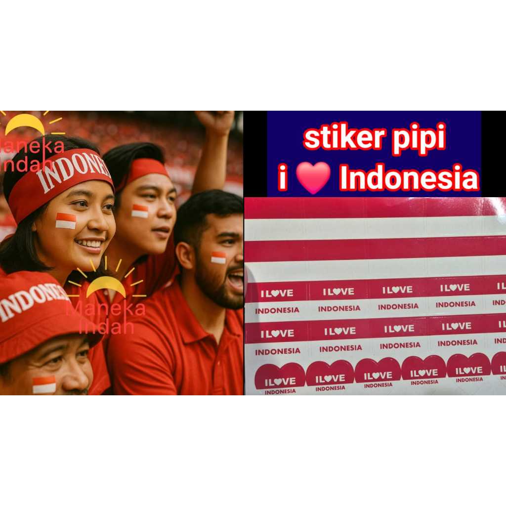 

Stiker Pipi Merah Putih ISI 25 PCS Tempelan Pipi Bendera Sticker Hut RI 17 Agustus