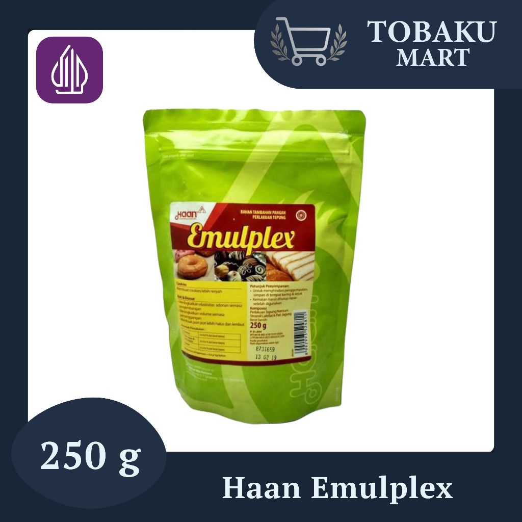 

HAAN EMULPLEX 250 GR / PENGEMULSI KHUSUS UNTUK KUE, ROTI, DAN CAKE / PENSTABIL ADONAN UNTUK TEKSTUR YANG LEBIH LEMBUT, LEMBAP, DAN MENGEMBANG SEMPURNA