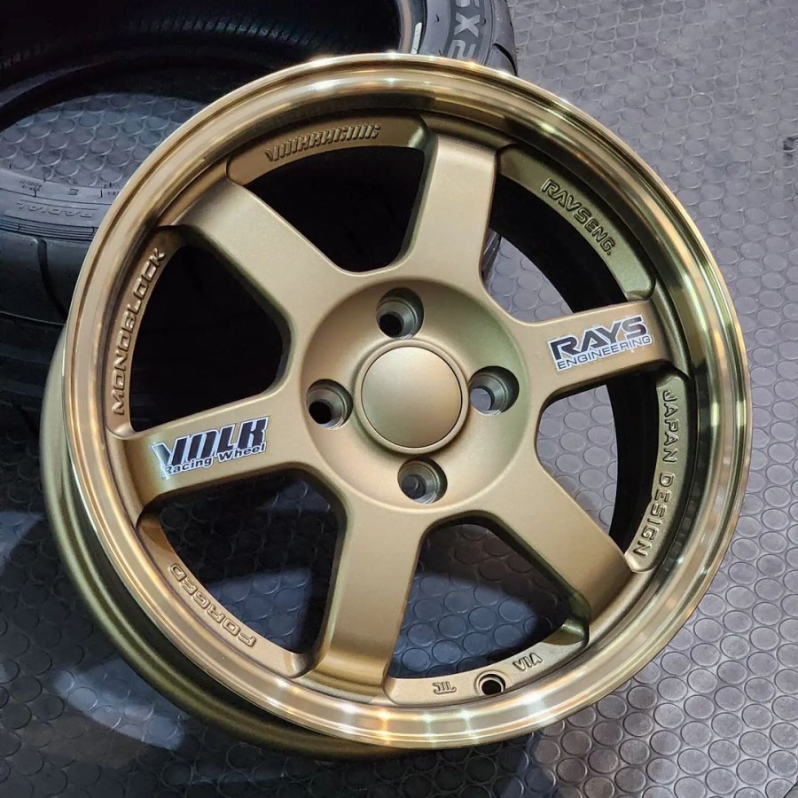 Velg Mobil Racing VolkRays Ring 15 Baut 4x100 Buat Brio Mobilio Agya Sigra DLL Gratis Ongkir