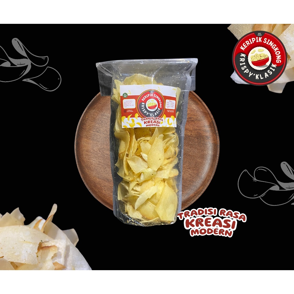 

Keripik Singkong Krispy’Klasik – 200g (ASIN/ORIGINAL) | Renyah, Gurih, Homemade, Banyak Varian Rasa