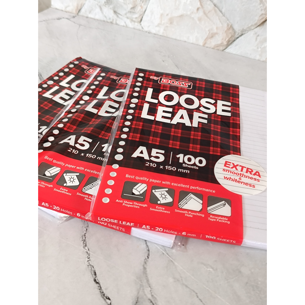 

SATU PACK ( 100 LEMBAR ) Isi Binder A5 100 Lembar Big Boss