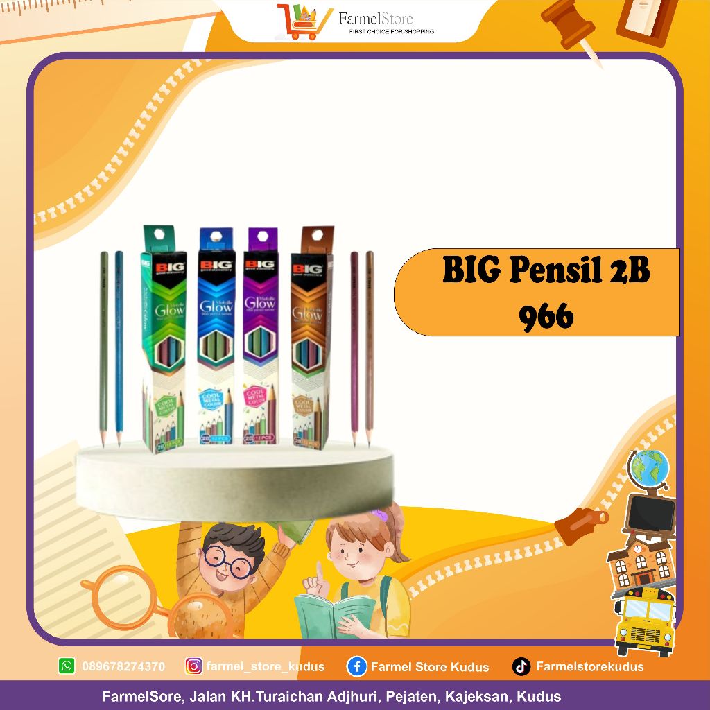 

BIG PENSIL 2B kode 966 (Isi 3,6pcs)