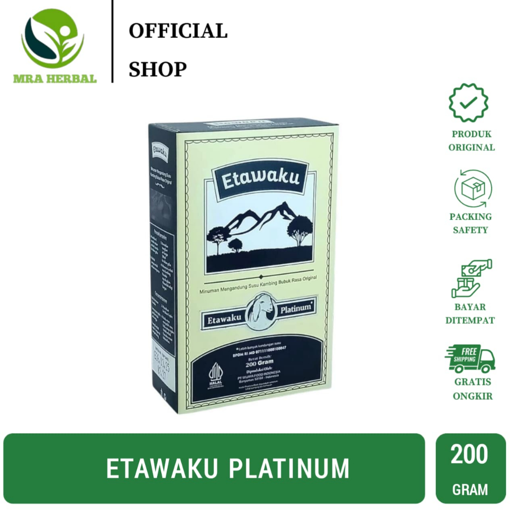 

Etawaku Platinum | Susu Etawaku Platinum | Etawaku Platinum Susu kambing | Susu Bubuk Kambing Murni || DayMilk Campuran Susu Kambing Bubuk & Krimer Bubuk Rasa Original 200gr