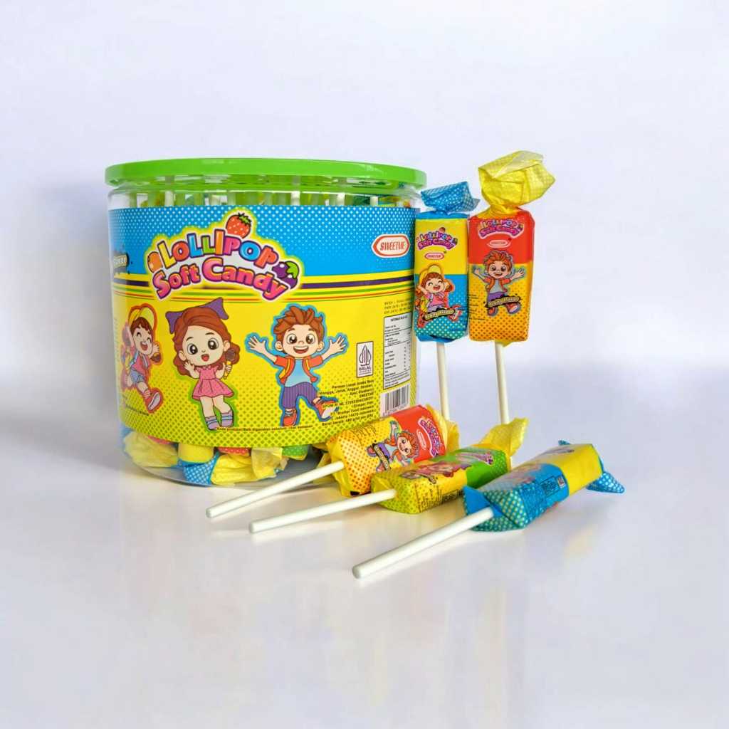 

sweet me lollipop soft candy 1 ples isi 60 pcs
