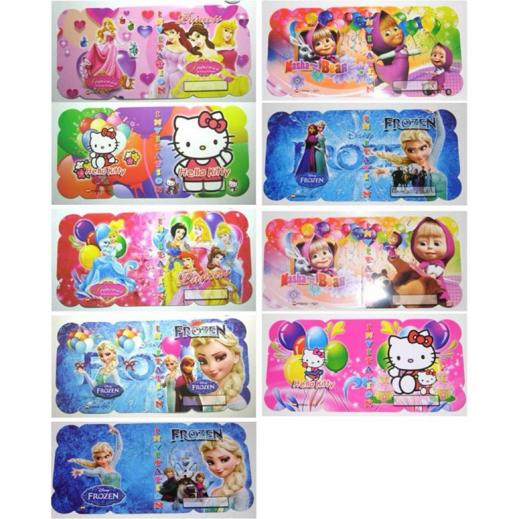 Undangan Ulang tahun karakter anak