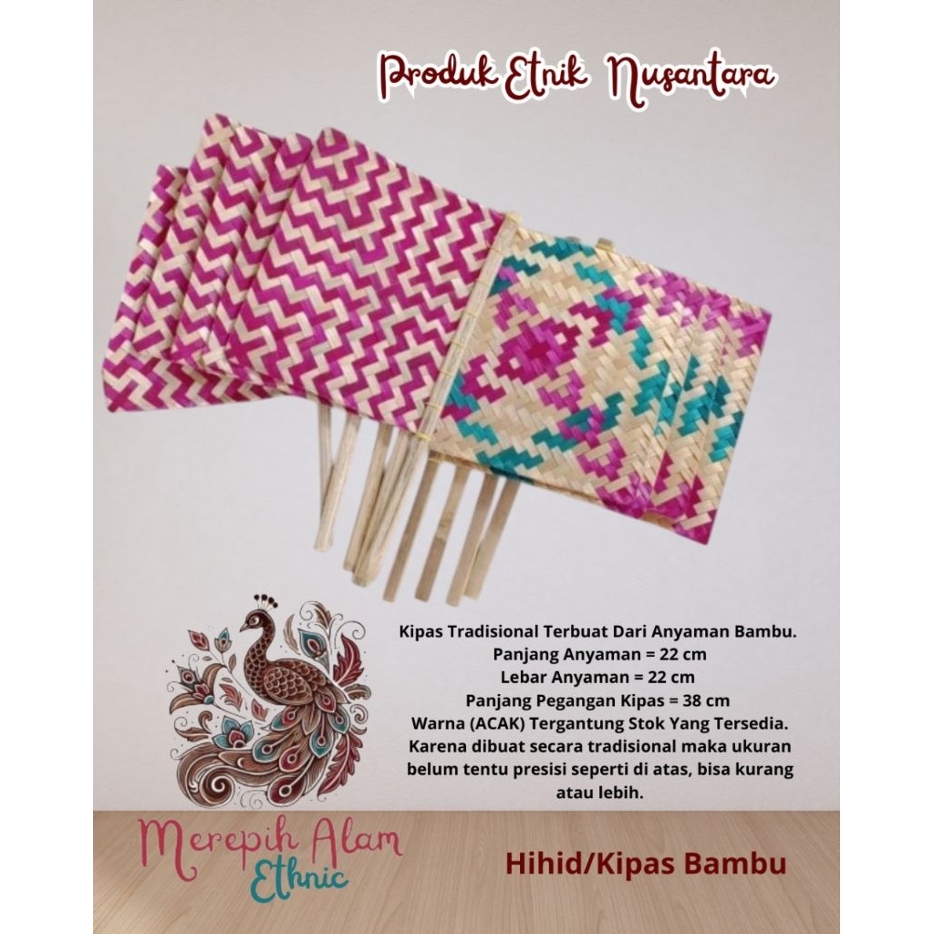 Hihid Kipas Tangan Anyaman Bambu
