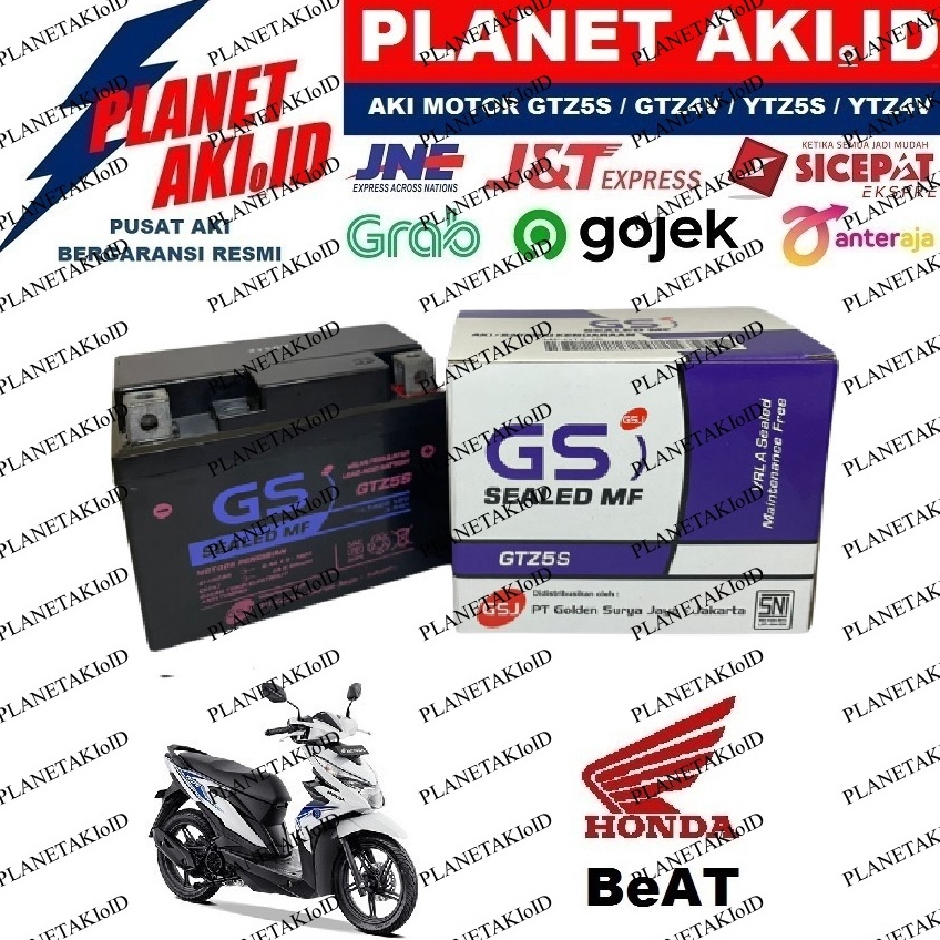 KODE V4H Aki Motor Honda Beat Aki Kering Accu Kering MF GTZ5S