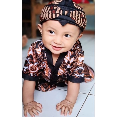 KODE X29R Blangkon Batik Bayi Cowok Iket Sunda Anak Balita Kekinian Bisa Cod