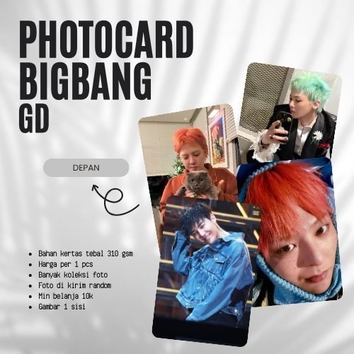 [1PCS] PHOTOCARD BIGBANG GD | PHOTOCARD KPOP | PHOTOCARD DRAKOR | PHOTOCARD DRACIN