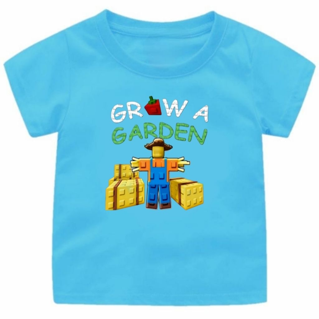 Baju Kaos Anak Laki-Laki Dan Perempuan Remaja Dan Dewasa Motif GAME ROBLOX GROW A GARDEN 2 TERBARU