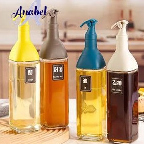 Recomend Botol Minyak Kaca Anti Tumpah Estetik Korean Style Wadah Saos Vinegar Kecap