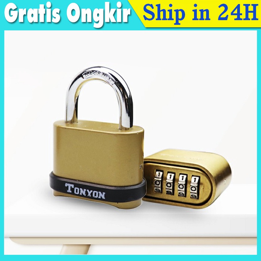 KODE U45U Gembok Pengaman Kode Gembok Kombinasi 4 Digit Angka Anti Air Untuk Pintu Garasi
