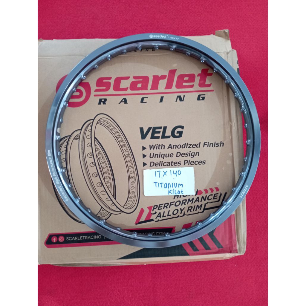 Lingkar 17 140 Titanium Kilat Veleg motor Jari jari velg original scarlet Supra absolut karisma gran