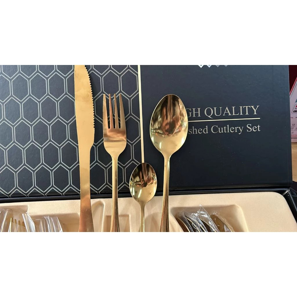 Royal Cutlery Set Perlengkapan Makan/ Cutlery Set Sultan Rose Gold/ Cutlery Set 24PCS