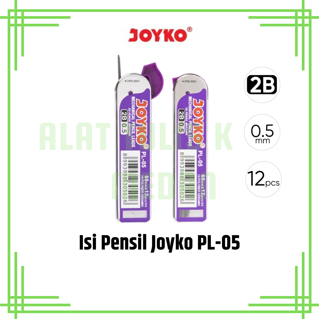 

[1 Pcs] Pencil Lead Joyko PL-05 / Isi Refill / Isi Ulang Mekanik Pensil 2B 0.5mm Joyko PL-05