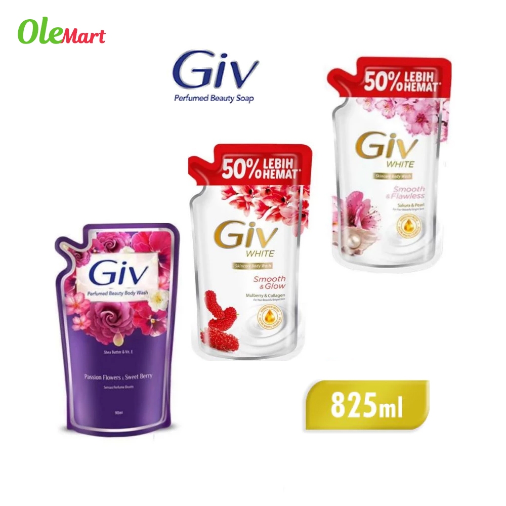 Giv Sabun Mandi Cair Jumbo 800ml | Varian Lengkap