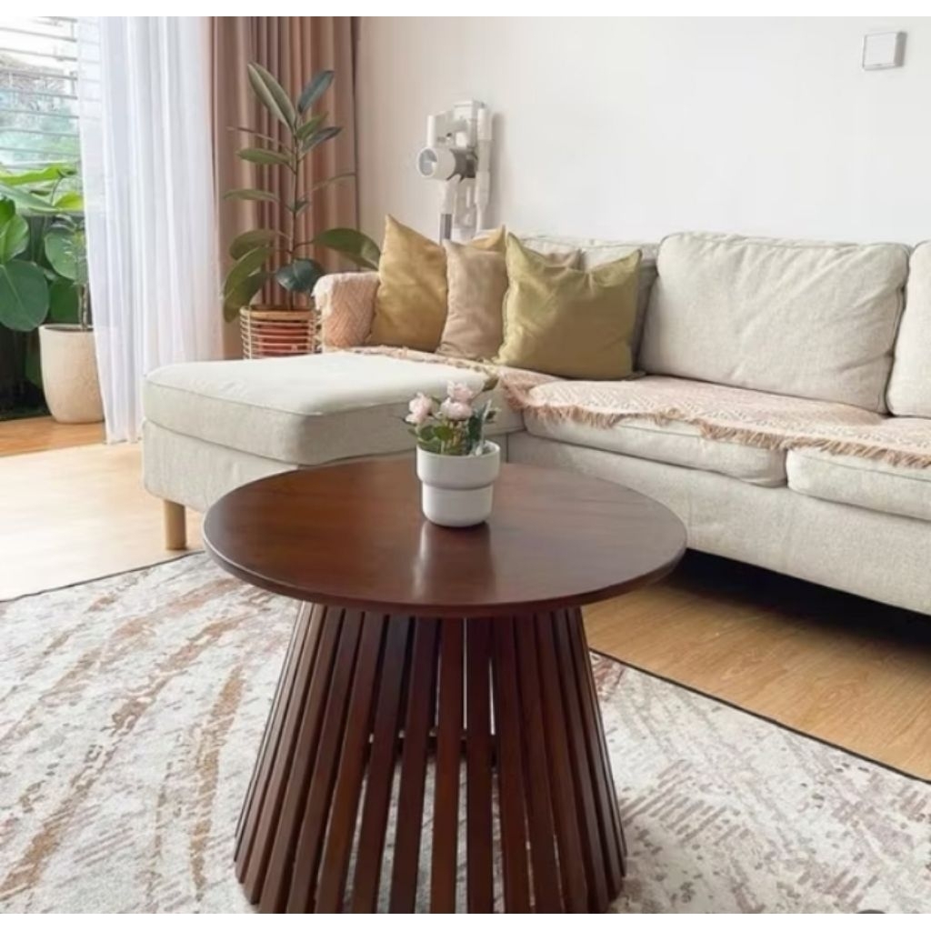 Meja Kopi Minimalis Kayu Jati Coffee Table Kayu Jati