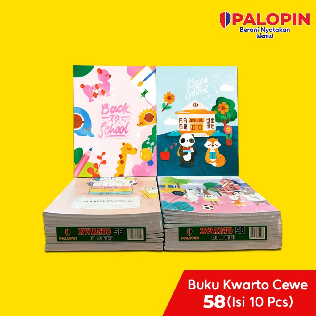 

Buku Palopin Kwarto 58 Lembar cewe isi 10 pcs ( buku kecil ukuran 21 x 16 )