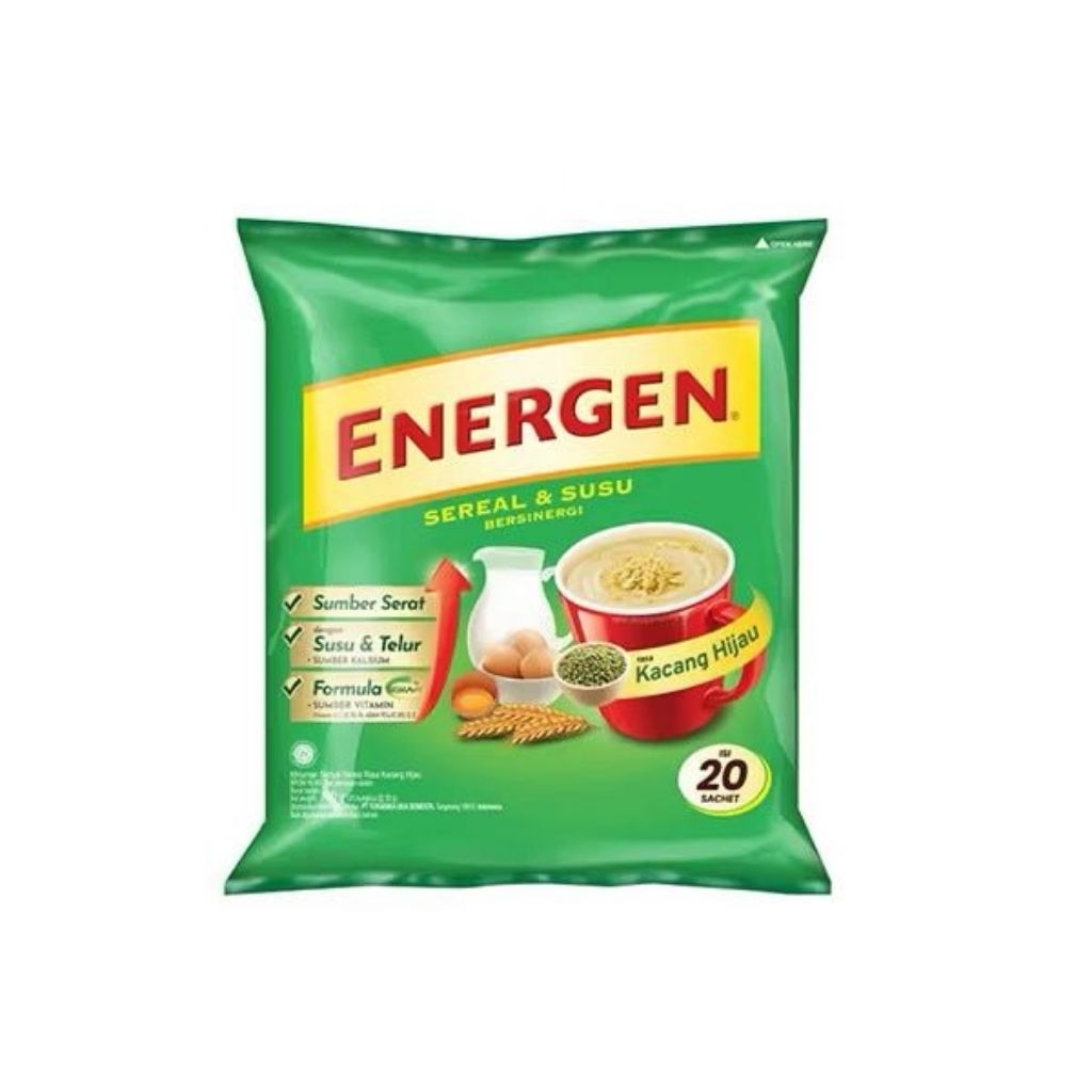 

Energen Kacang Hijau Bag Isi 20 Sachet