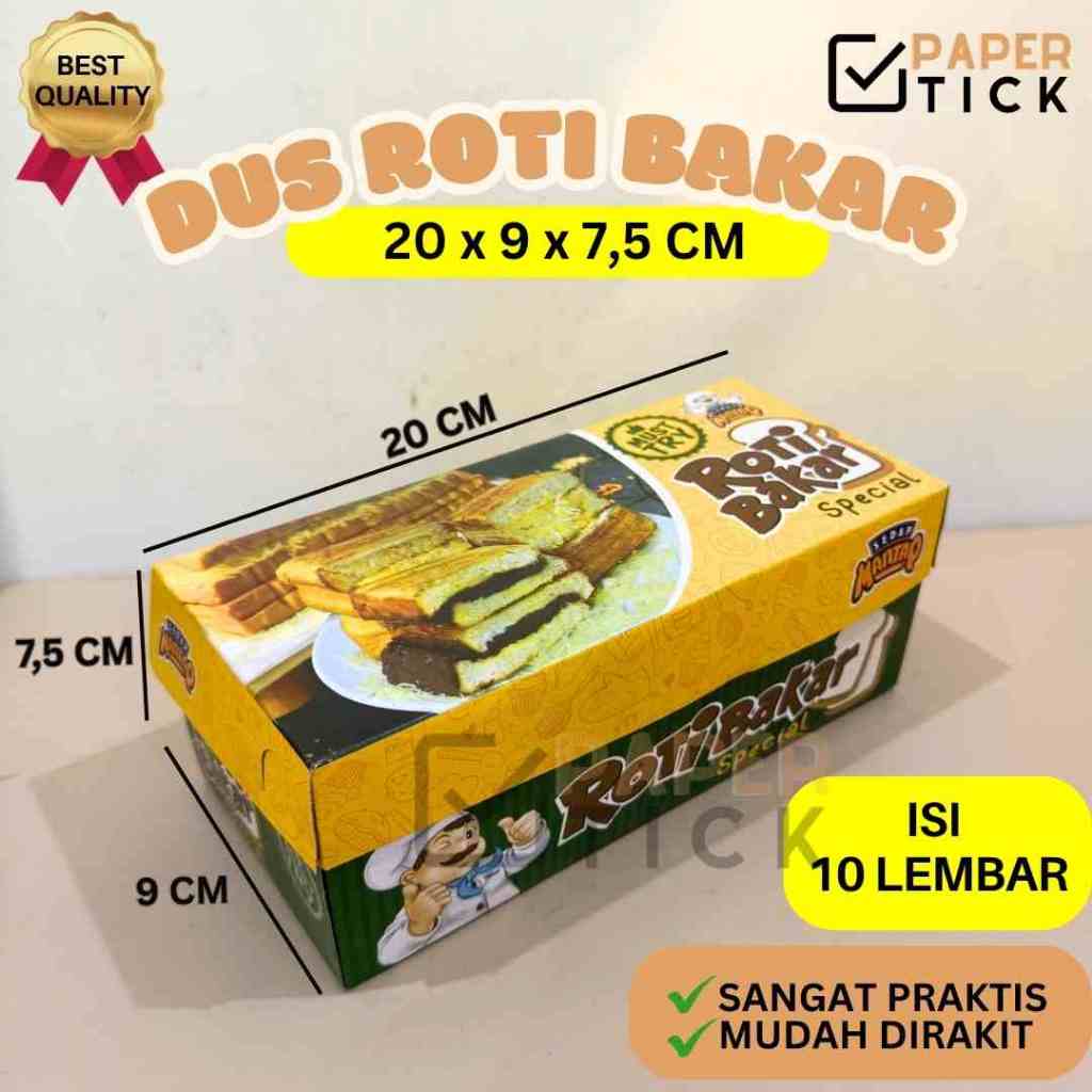 

(isi 10 lembar) Dus Roti Bakar Bandung 20 x 9 cm / Dus Box Kue Bandung