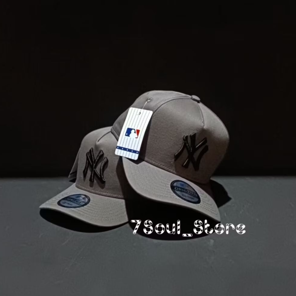 Topi Baseball Premium Casual NY Yankees Hitam Warna Abu Fashion Unisex