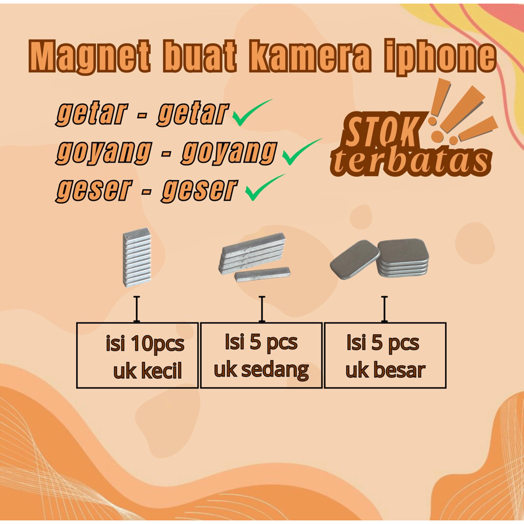 MAGNET BUAT KAMERA IPHONE BLUR GETAR GETAR GOYANG GOYANG GESER GESER semua seri iphone 6-17pm