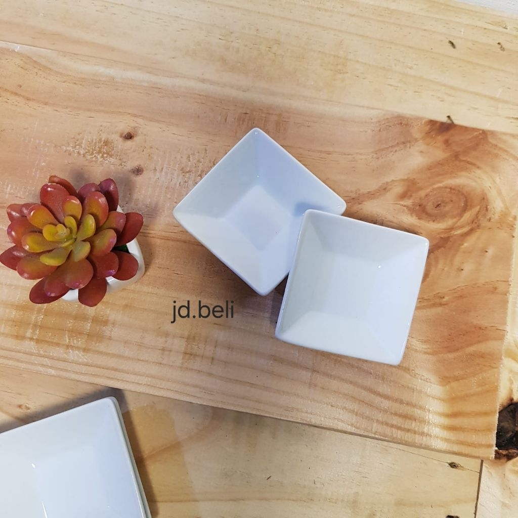 Sauce dish/Tempat sambal kotak/Tempat saos keramik/Wadah sambal/Tempat sambal saos kecap/Piring samb