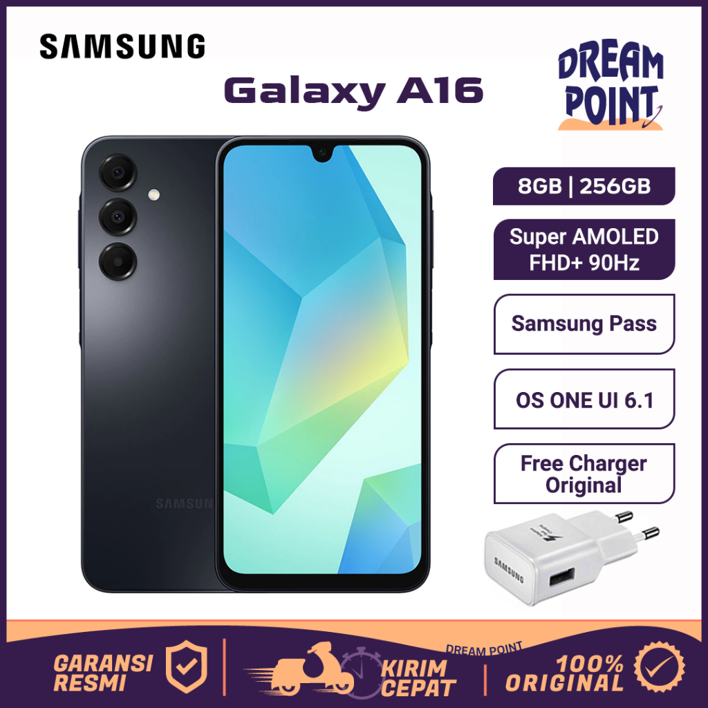 Samsung Galaxy A16 4G 8/256GB Handphone 2 Jutaan Terbaik HP Murah Cuci Gudang 2025 Asli Ori
