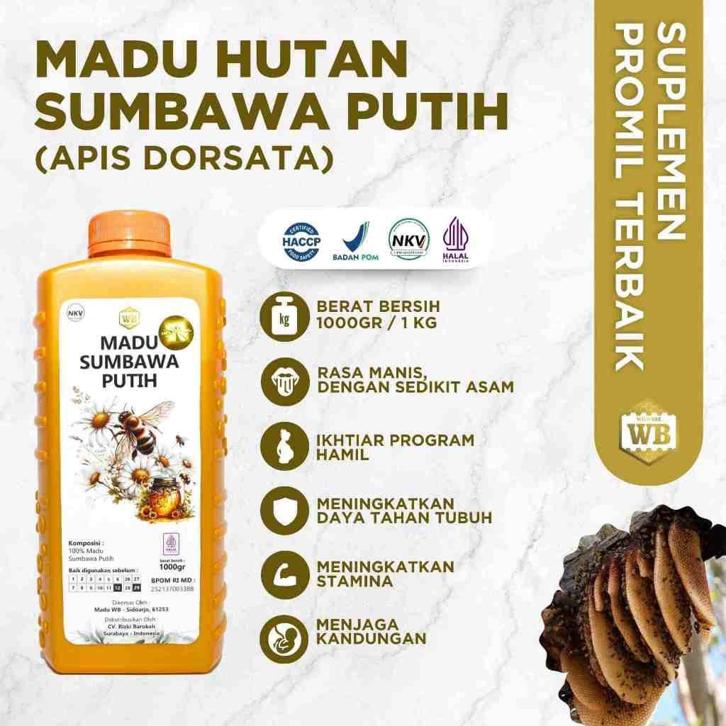 

madu Sumbawa putih asli murni hutan garansi produk original merk wildbee