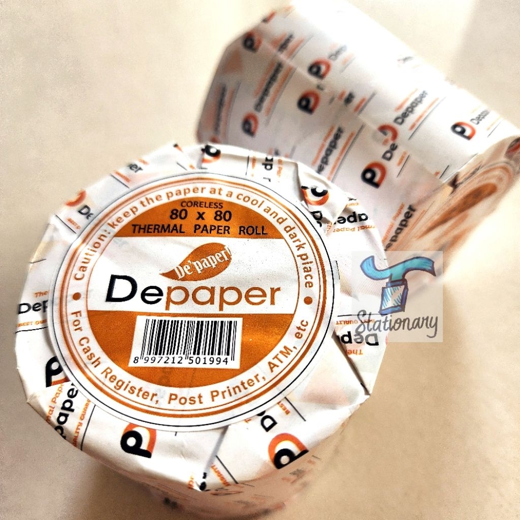 

Thermal Paper Roll DEPAPER 80x80 / Kertas Struk Kasir Thermal.