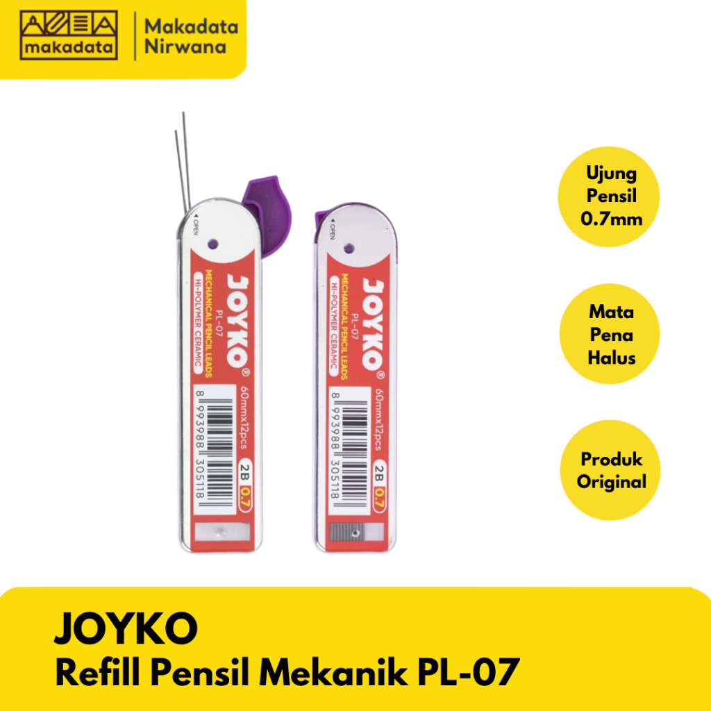 

JOYKO REFILL PENSIL MEKANIK/ISI PENSIL MEKANIK 2B PL-07 (1 PCS)