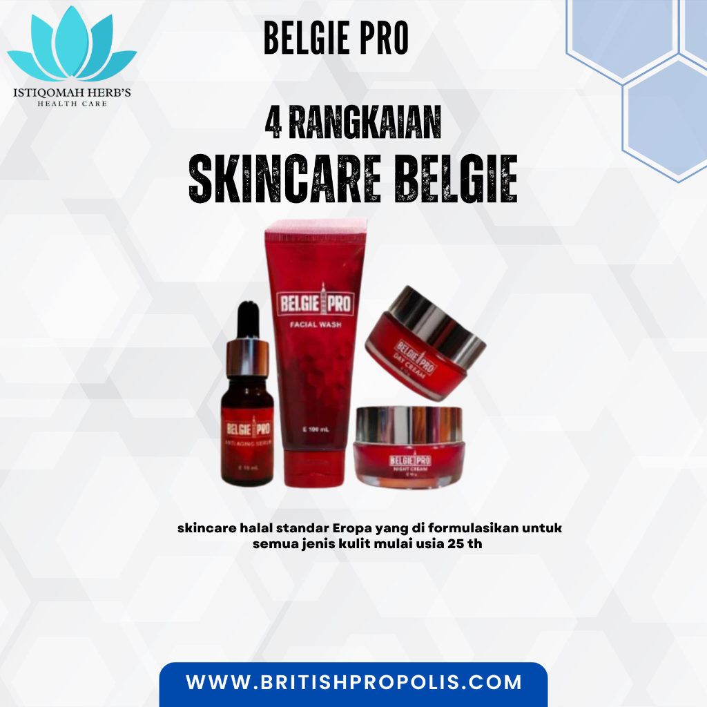Belgie Pro Paket Komplite SkinCare Belgie Wash Belgie Serum Belgie Night Cream & Day Cream All Skin