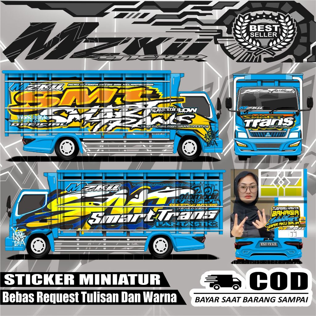JUAL STICKER MINIATUR TRUCK CANTER GIGA OMPLONG FULL TERBARU (TERLARIS) BEBAS REQUEST