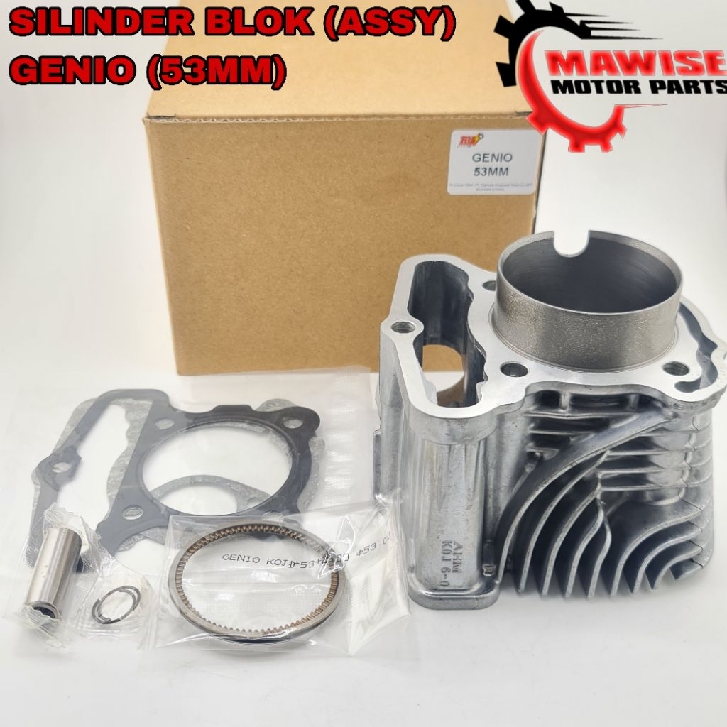 SILINDER BLOK (ASSY) GENIO (53 MM) - CYLINDER BLOK | BORING | BLOK SEHER GENIO 53mm