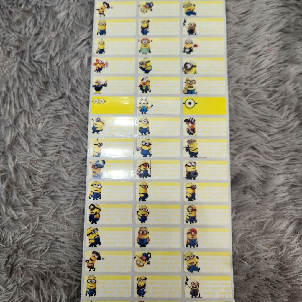 

STIKER NAMA WATERPROOF SIZE M/STIKER NAMA MOTIF/ MINION STIKER NAMA KARAKTER/STIKER NAMA TERBARU